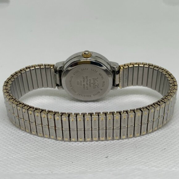 Vanity fair women date watch vintage 23mm round two tone size 6.5” running - Picture 5 of 7